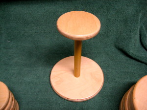 wooden hat display stand