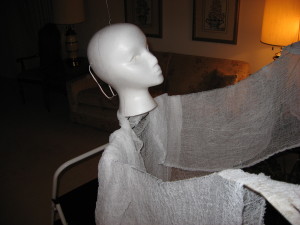 Cheese cloth ghost head
