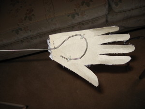 cheese cloth ghost hand 2
