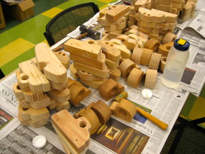 Piles of Wood Cars