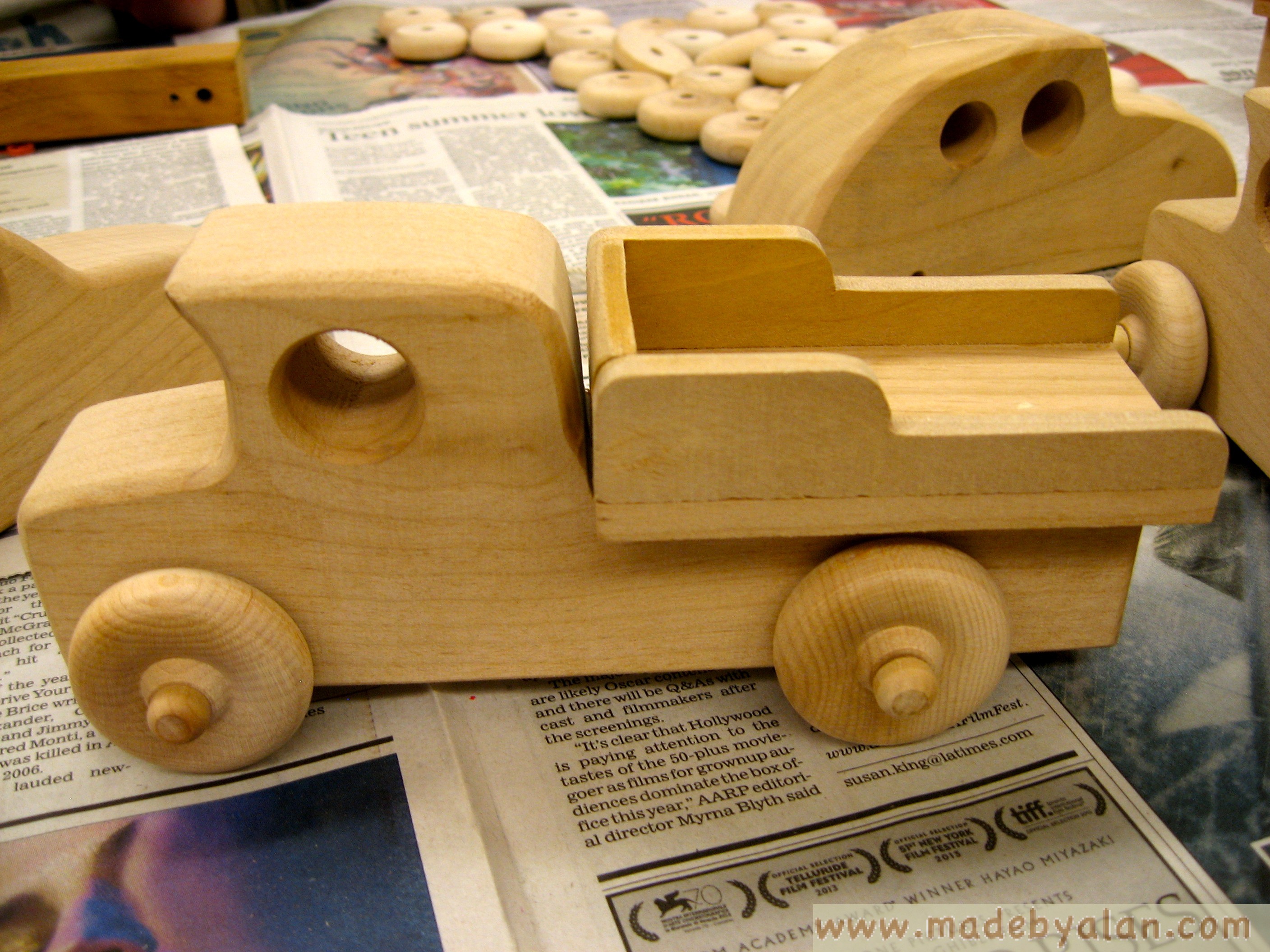 wooden pickup truck toy