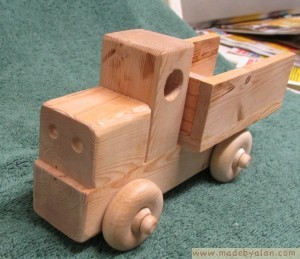 simple wood toy truck