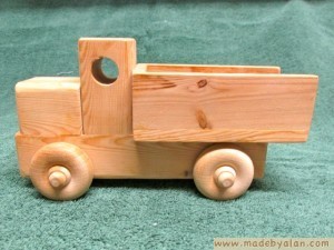 Wood toy truck